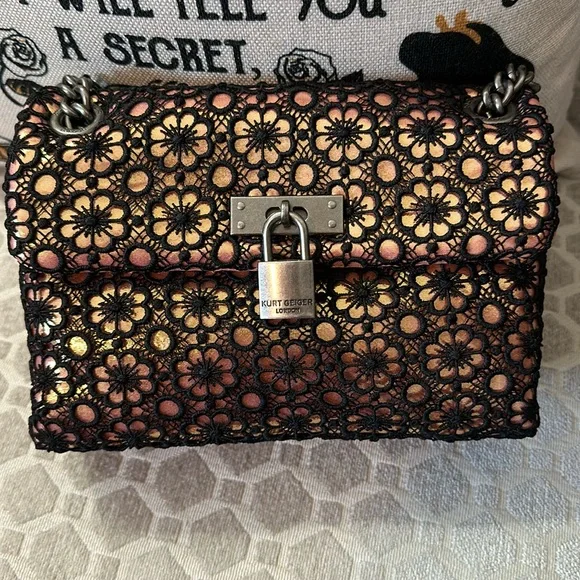 NWT Gorgeous Kurt Geiger London Lace Mini Brixton Bag - Picture 3 of 16
